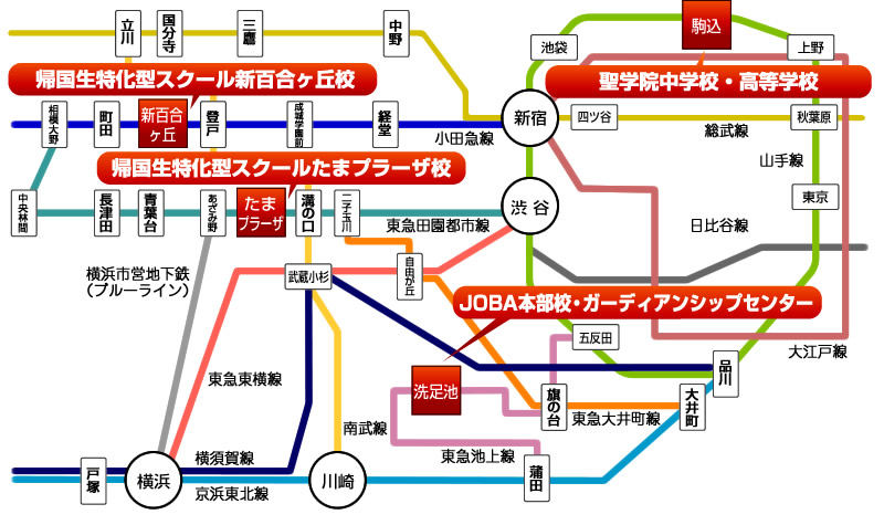 会場 アクセス 帰国子女 海外生のためのjoba夏期講習会